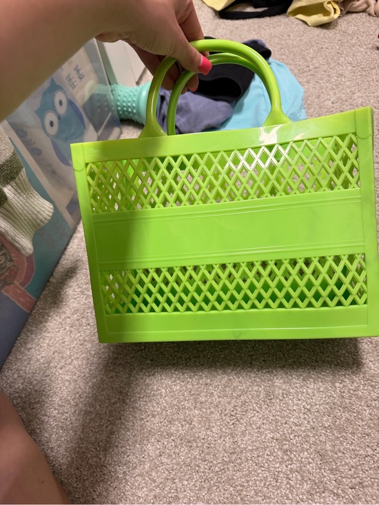 Nordstrom Handbags - Nordstrom Neon Lime Lattice Tote